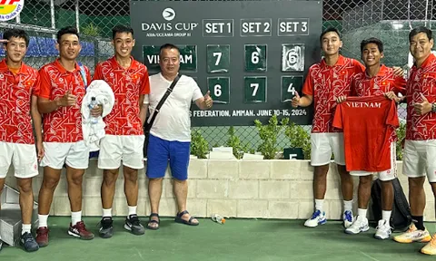 Việt Nam lọt vào trận đấu tranh suất thăng hạng giải Quần vợt Davis Cup 2024