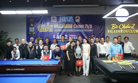 “Mưa thưởng nóng” tại giải Billiards Cadre 71/2 Series A mở rộng toàn quốc tranh Cúp Bà Chiểu lần thứ hai năm 2024