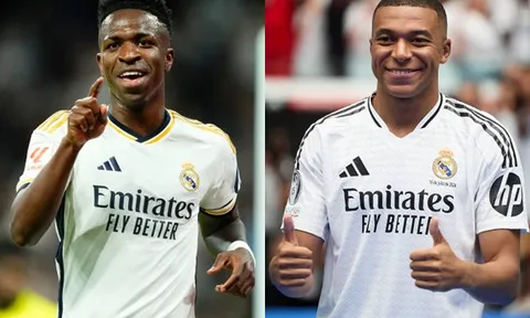 Vinicius háo hức đá cặp với Mbappe trên hàng công của Real Madrid