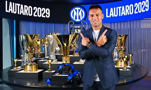 Lautaro Martinez kí hợp đồng mới có thời hạn 5 năm với Inter Milan