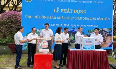 Trung tâm Huấn luyện Thể thao Quốc gia TP.HCM quyên góp hỗ trợ người dân vùng bão lũ miền Bắc