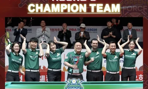 Mã Minh Cẩm vô địch Round 3 giải Billiards PBA Team League 2024 cùng Green Force