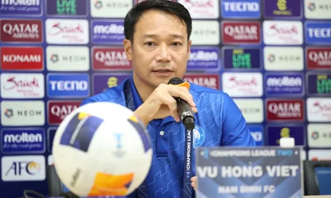 Huấn luyện viên Vũ Hồng Việt tự tin dẫn dắt Nam Định “vượt bão” trong trận tái đấu với Tampines Rovers
