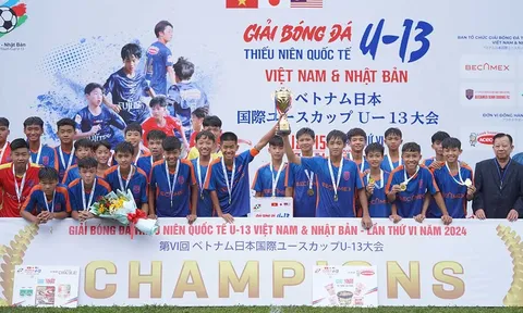 Bình Dương vô địch giải Bóng đá Thiếu niên quốc tế U13 Việt Nam - Nhật Bản 2024