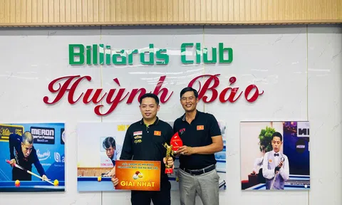 Giải Billiards Huỳnh Bảo mở rộng lần thứ nhất: Quy tụ nhiều tay cơ nổi tiếng cả nước