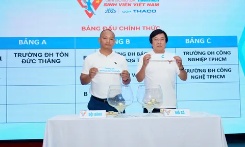 Bốc thăm chia bảng Vòng chung kết giải Bóng đá Thanh niên Sinh viên Việt Nam 2025