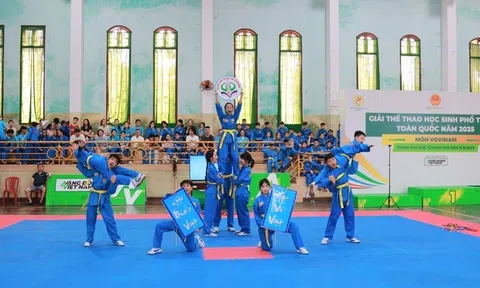 Võ nhạc Vovinam gây ấn tượng mạnh tại Giải Thể thao Học sinh toàn quốc 2025