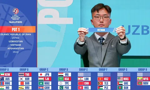 Đội tuyển futsal Việt Nam được xếp hạt giống số 1 tại Vòng loại Giải Futsal châu Á 2026