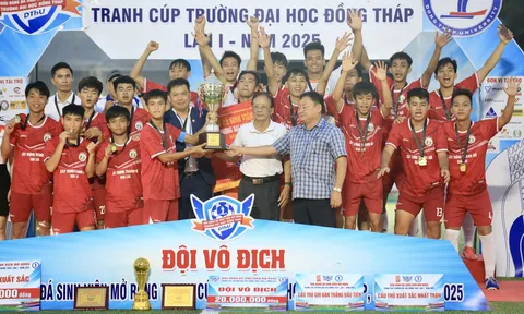 Đại học Sư phạm TDTT TP.HCM vô địch Giải Bóng đá Sinh viên mở rộng Cúp Đại học Đồng Tháp 2025