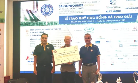Giải Golf Saigontourist Group Vì cộng đồng lần thứ 19 quyên góp 1 tỉ đồng học bổng cho học sinh khó khăn