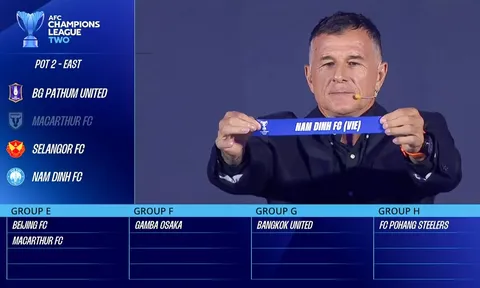 Nam Định gặp Gamba Osaka, Công An Hà Nội cùng bảng Beijing FC tại AFC Champions League Two 2025-2026