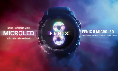 Garmin ra mắt fēnix 8 MicroLED: Chuẩn mực hiển thị mới trên smartwatch cao cấp