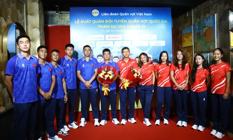 Đội tuyển quần vợt Việt Nam chính thức làm lễ xuất quân tham dự SEA Games 33