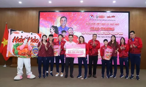 Vô địch trong lòng người hâm mộ, tuyển nữ Việt Nam nhận thưởng nóng 500 triệu đồng từ Acecook và Hảo Hảo