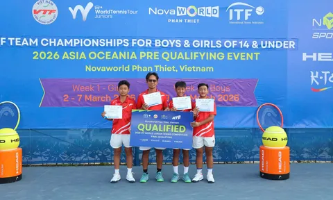 Đội tuyển U14 Việt Nam vô địch ITF Team Championships for Boys U14 Pre Qualifying