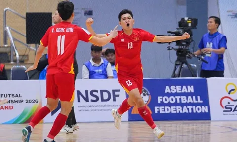Đội tuyển futsal Việt Nam xếp hạng ba Đông Nam Á 2026
