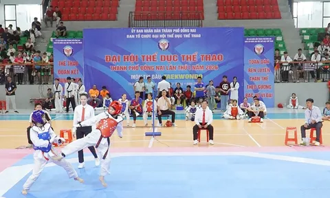 33 đoàn tranh tài tại Giải Taekwondo Đại hội Thể dục thể thao thành phố Đồng Nai 2026