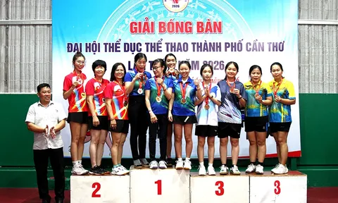 Bế mạc môn Bóng bàn Đại hội Thể dục thể thao TP. Cần Thơ lần thứ X năm 2026: Cụm 1 thống trị bảng thành tích