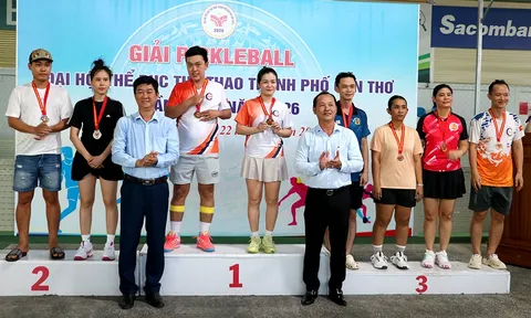 Đại hội Thể dục thể thao TP. Cần Thơ năm 2026: Cụm 4 Bình Thủy và Cụm 19 Hòa Tú thắng lớn môn Pickleball