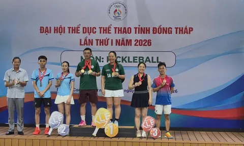Đại hội Thể dục thể thao tỉnh Đồng Tháp lần I - 2026: Cụm 3 Cao Lãnh và Cụm 14 Sa Đéc thống trị môn Pickleball