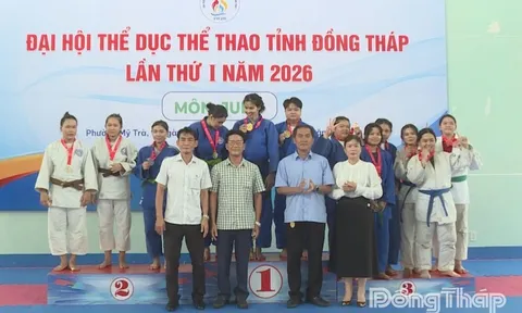 Cụm 11 Lấp Vò dẫn đầu môn Judo tại Đại hội Thể dục Thể thao tỉnh Đồng Tháp năm 2026