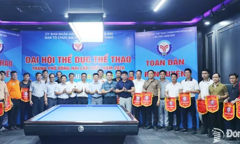 Khai mạc Giải Billiards Đại hội Thể dục thể thao thành phố Đồng Nai lần thứ I năm 2026