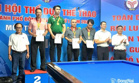 Nguyễn Quang Phi giành huy chương vàng Giải Billiards Đại hội Thể dục thể thao TP. Đồng Nai 2026