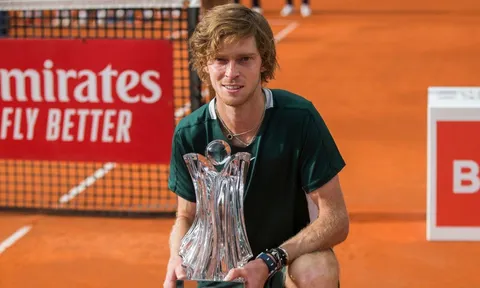 Đánh bại Djokovic, Rublev đăng quang giải Serbia Open