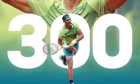 Nadal cán mốc 300 trận thắng tại các giải Grand Slam