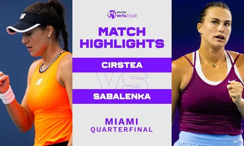 Sabalenka bất ngờ thua Cirstea tại tứ kết Miami Open