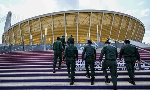 Không khí trại quân sự tại các địa điểm SEA Games ở Phnom Penh