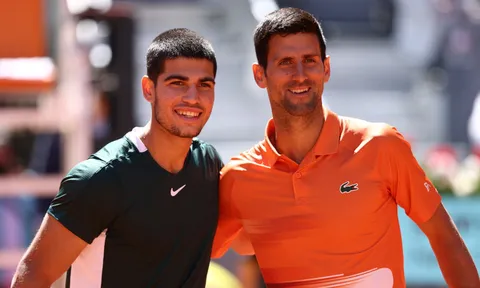 Xác định cặp bán kết đơn nam đầu tiên của giải Roland Garros: Djokovic - Alcaraz