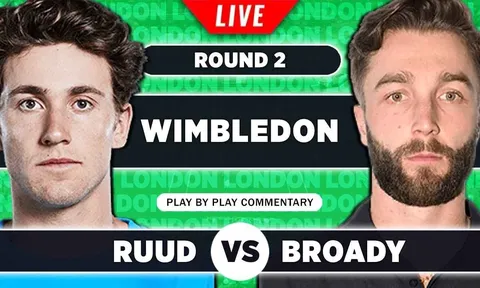 Ruud bất ngờ bị loại ở vòng 2 Wimbledon 