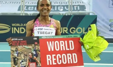 Gudaf Tsegay phá kỷ lục chạy 5.000m thế giới của nữ