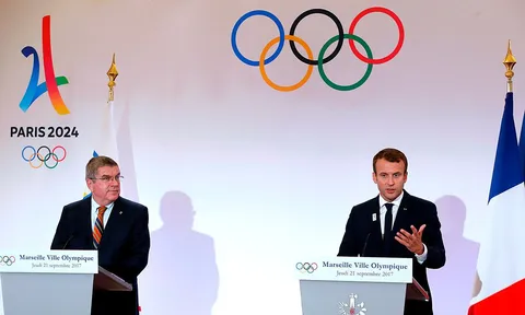 Ông Macron biện minh về sự tham gia của Israel và việc loại trừ Nga tại Olympic 2024