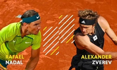 Nadal đối đầu Zverev ngay vòng đầu tiên của Pháp mở rộng