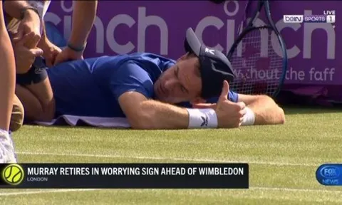 Murray chấn thương, để ngỏ khả năng tham dự Wimbledon 
