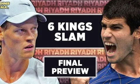Sinner gặp Alcaraz tại chung kết 6 Kings Slam