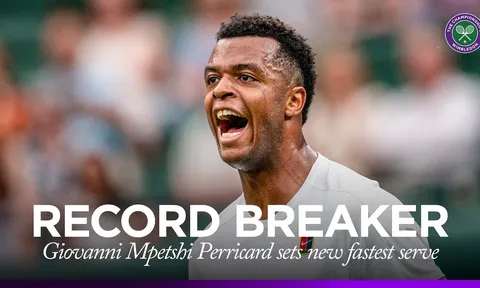 Perricard lập kỷ lục giao bóng nhanh nhất lịch sử Wimbledon 