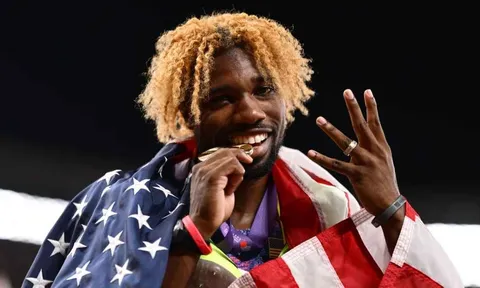 Noah Lyles san bằng kỷ lục của Usain Bolt