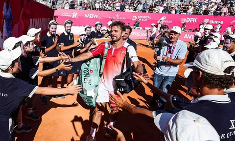 Wawrinka khép lại trận đấu cuối cùng trên mặt sân đất nện trong sự nghiệp tại Estoril Open 2026