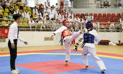 Gần 500 vận động viên tranh tài giải Taekwondo Phú Thọ mở rộng lần thứ nhất