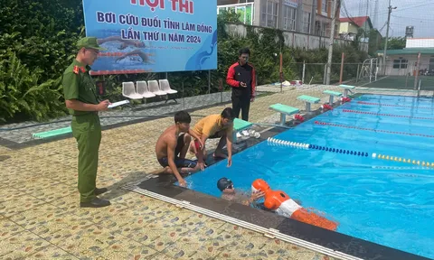 Sôi nổi những cuộc tranh tài tại Hội thi cứu đuối tỉnh Lâm Đồng lần thứ II năm 2024