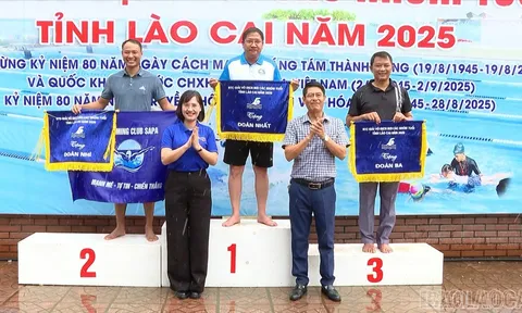 Phường Cam Đường nhất toàn đoàn Giải vô địch Bơi các nhóm tuổi tỉnh Lào Cai