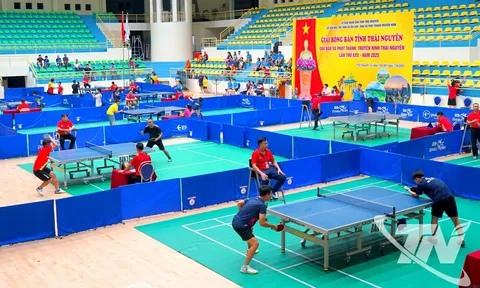 300 vận động viên tranh tài Giải Bóng bàn tỉnh Thái Nguyên - Giải Báo và Phát thanh, Truyền hình Thái Nguyên 