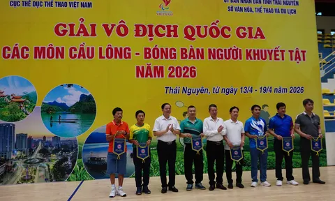 Khai mạc Giải vô địch quốc gia các môn Cầu lông, Bóng bàn người khuyết tật năm 2026 