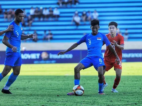 U23 Campuchia thất bại trước U23 Singapore dù chơi lấn lướt