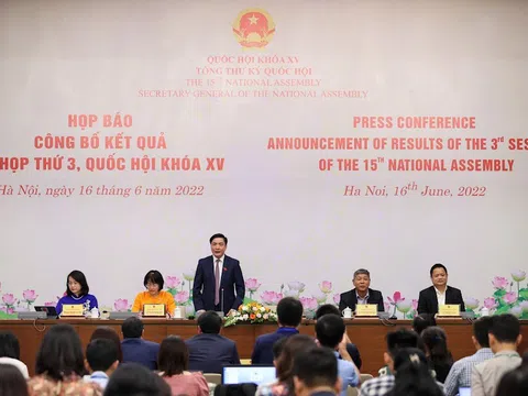 Họp báo công bố kết quả Kỳ họp thứ ba - Quốc hội khóa XV