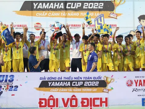 Giải Bóng đá thiếu niên U13 toàn quốc Yamaha Cup 2022: Sông Lam Nghệ An giành ngôi vô địch