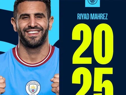 Man City gia hạn hợp đồng với Riyad Mahrez đến năm 2025